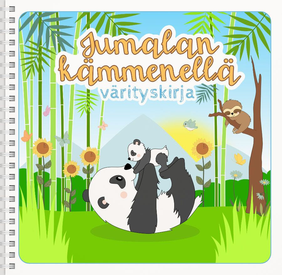 Valokuva kirjasta  Jumalan kämmenellä värityskirja, kuuluu tuoteryhmään Väritys-puuhakirjat.