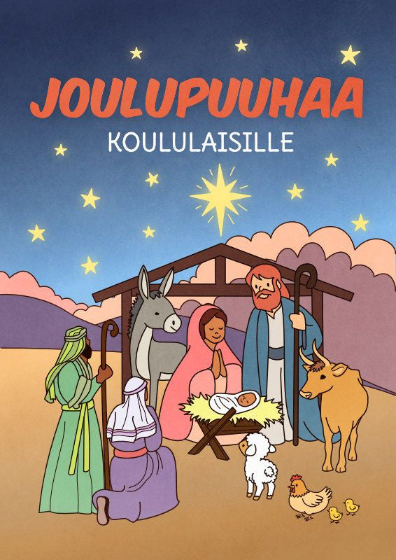 Valokuva kirjasta Pirjo Kamans Joulupuuhaa koululaisille, kuuluu tuoteryhmään Väritys-puuhakirjat.