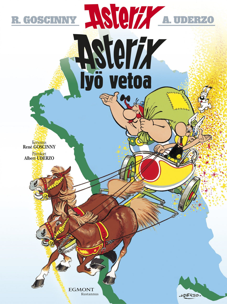 Valokuva kirjasta René Coscinny Asterix 5: Asterix lyö vetoa, kuuluu tuoteryhmään Sarjakuvat.
