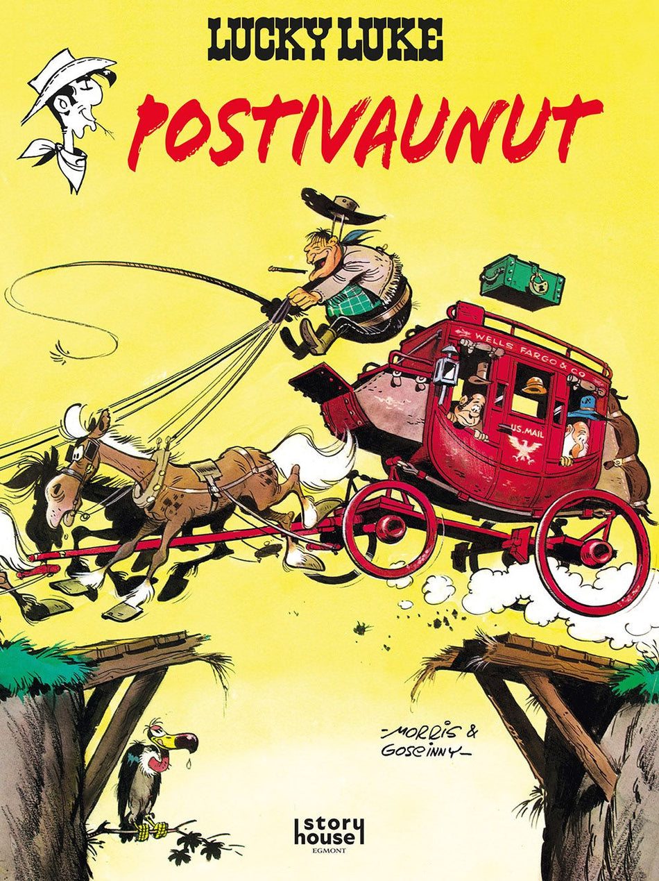Valokuva kirjasta René Goscinny Lucky Luke 32: Postivaunut, kuuluu tuoteryhmään Sarjakuvat.