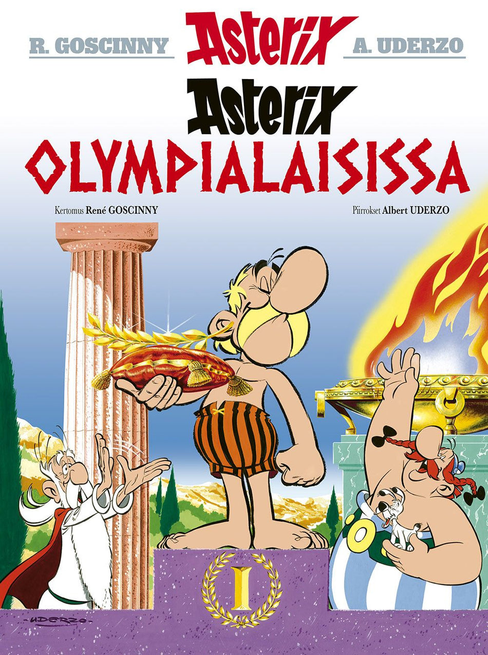 Valokuva kirjasta René Goscinny Asterix 12: Asterix olympialaisissa, kuuluu tuoteryhmään Sarjakuvat.