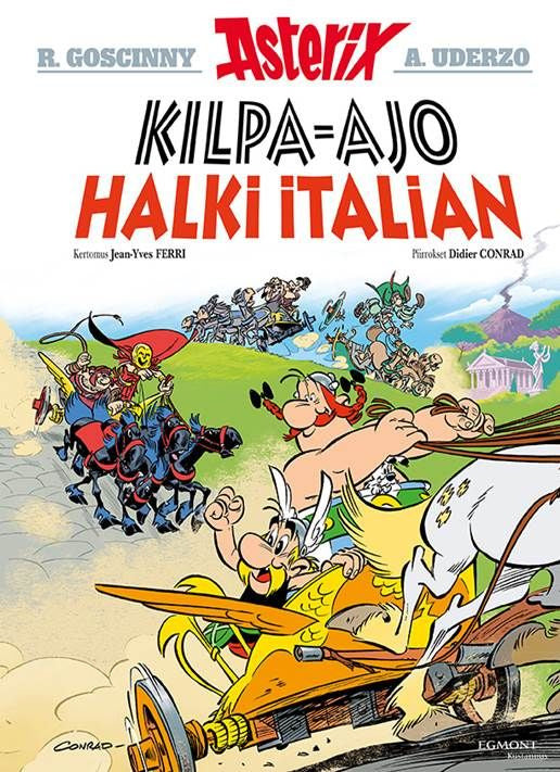 Valokuva kirjasta Jean-Yves Ferri Asterix 37: Kilpa-ajo halki Italian, kuuluu tuoteryhmään Sarjakuvat.