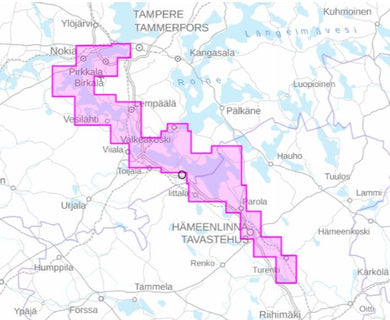 Merikarttasarja O Tampere -Hämeenlinna, Tammerfors - Tavastehus