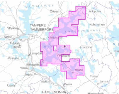 Merikarttasarja P Valkeakoski-Längelmäki-Hauho
