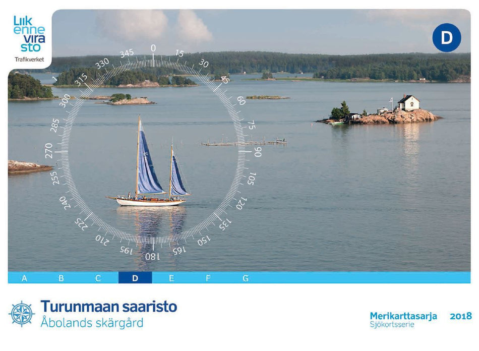 Valokuva kirjasta  Merikarttasarja D Turunmaan saaristo 1:50 000, kuuluu tuoteryhmään Meri- rannikkokartat.
