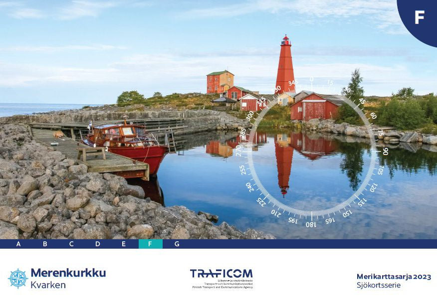 Valokuva kirjasta  Merikarttasarja F Merenkurkku 1:50 000, kuuluu tuoteryhmään Meri- rannikkokartat.