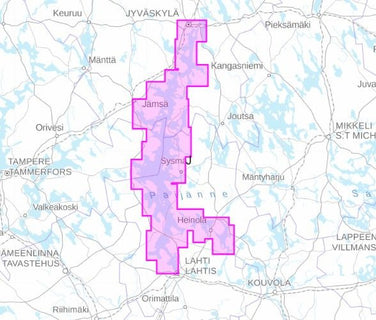 Merikarttasarja J Heinola - Lahti - Jyväskylä 1:40 000, 1:20 000