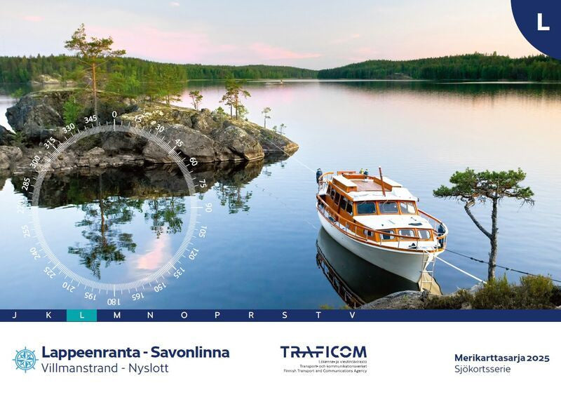 Valokuva kirjasta  Merikarttasarja L Lappeenranta - Savonlinna, Villmanstrand - Nyslott, kuuluu tuoteryhmään Meri- rannikkokartat.