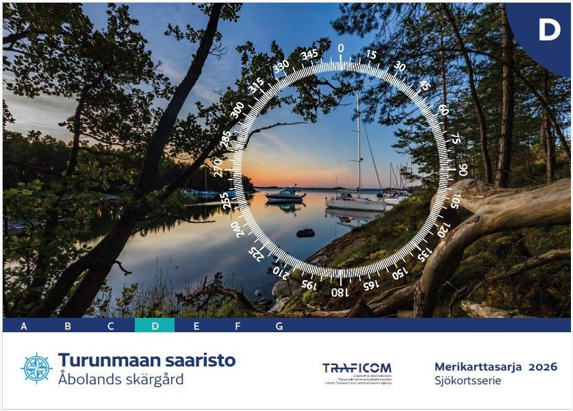 Valokuva kirjasta  Merikarttasarja D Turunmaan saaristo 1:50 000, kuuluu tuoteryhmään Meri- rannikkokartat.