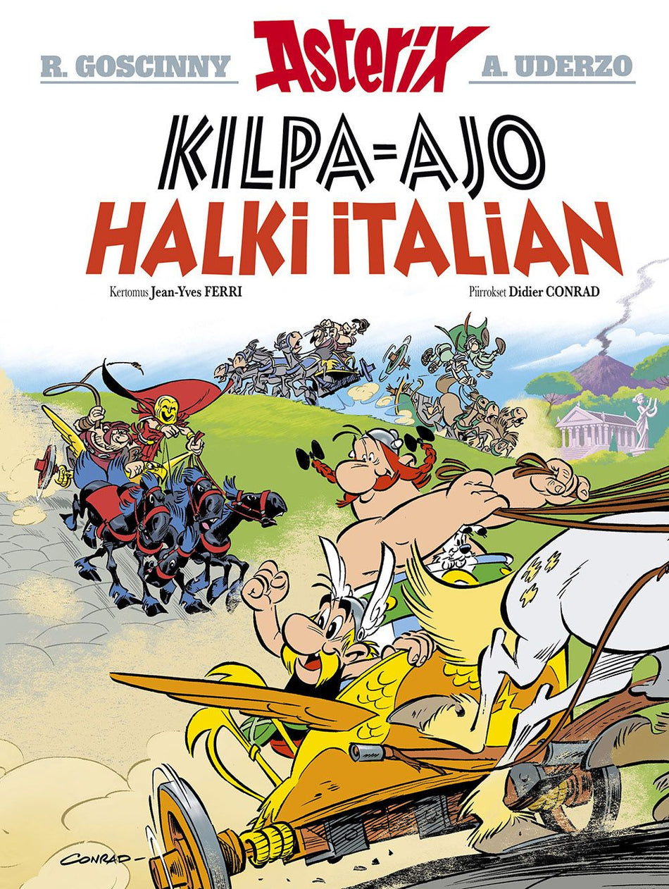 Valokuva kirjasta Jean-Yves Ferri Asterix 37: Kilpa-ajo halki Italian, kuuluu tuoteryhmään Sarjakuvat.