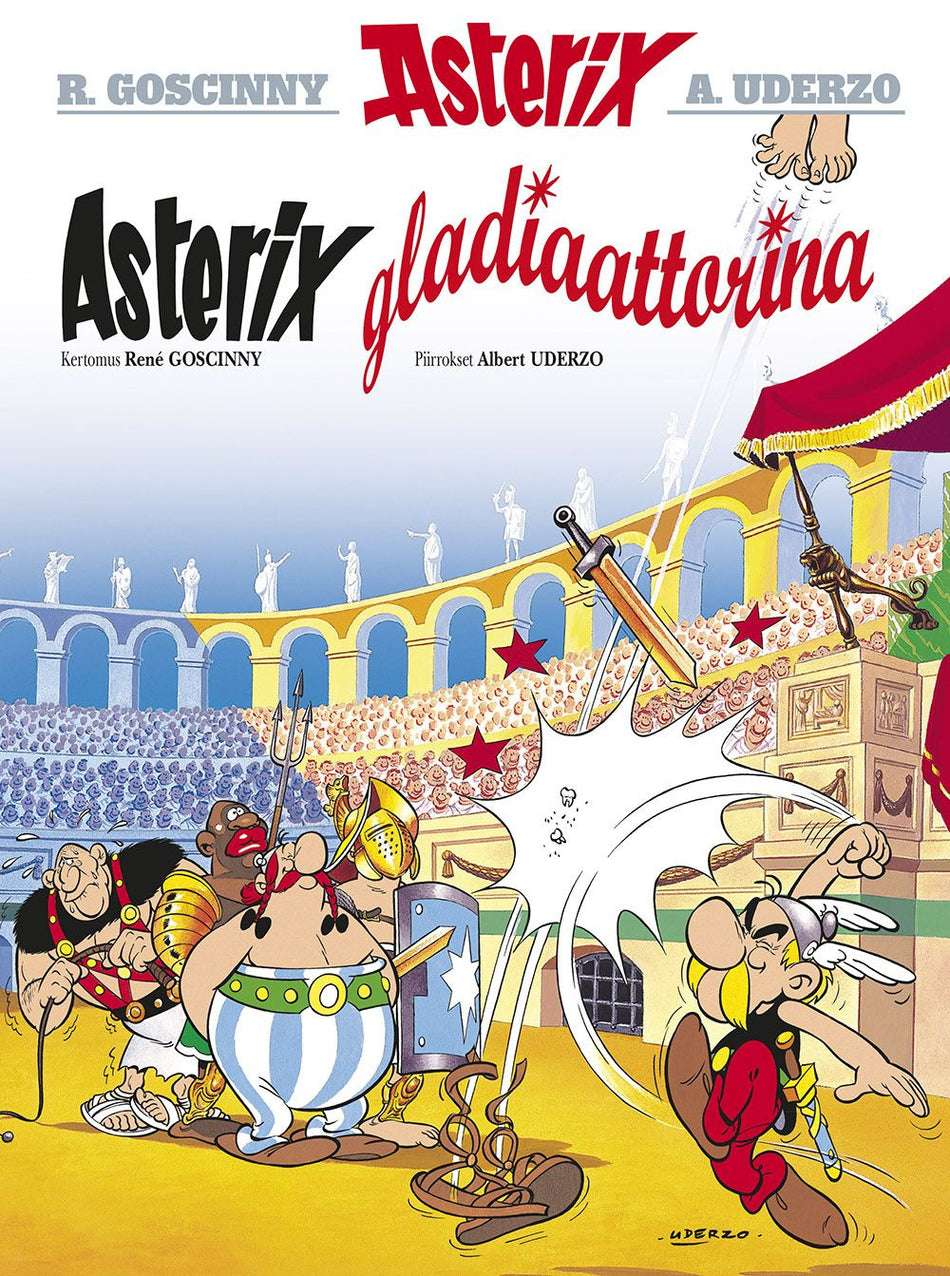 Valokuva kirjasta René Goscinny Asterix 4: Asterix gladiaattorina, kuuluu tuoteryhmään Sarjakuvat.