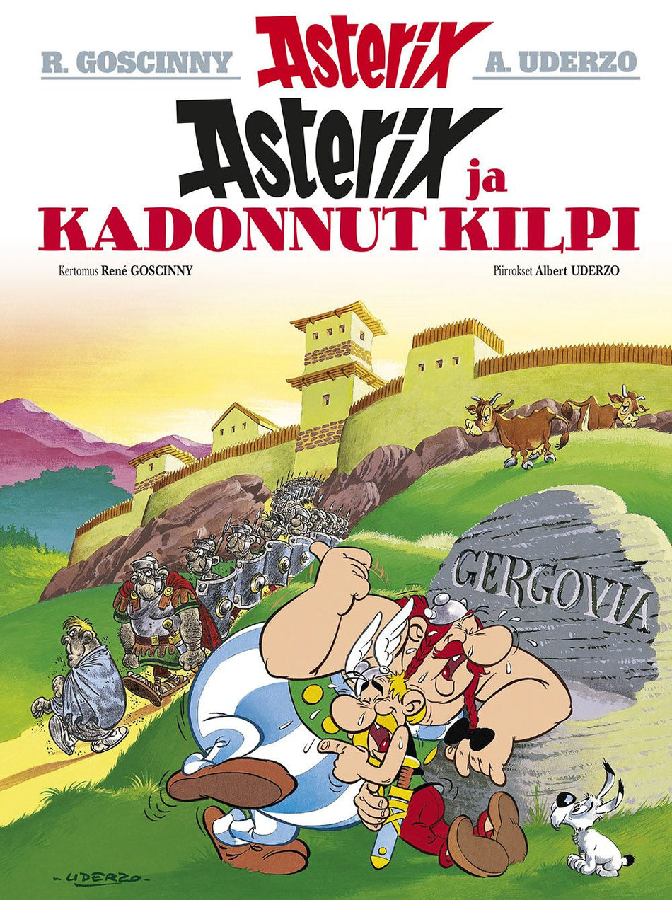 Valokuva kirjasta René Goscinny Asterix 11: Asterix ja kadonnut kilpi, kuuluu tuoteryhmään Sarjakuvat.