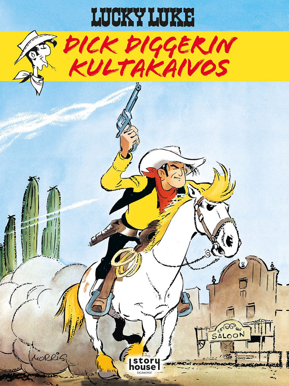 Valokuva kirjasta Maurice de  (Morris) Bevere Lucky Luke 1: Dick Diggerin kultakaivos, kuuluu tuoteryhmään Sarjakuvat.