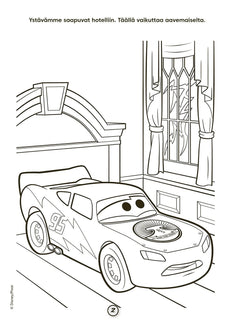 Disney Autot tien päällä Väriä peliin! -värityskirja