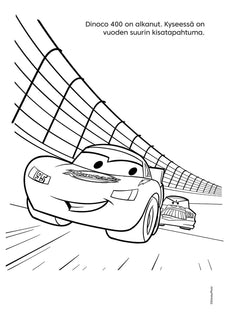 Disney Autot Värikkäät autokaverit värityskirja