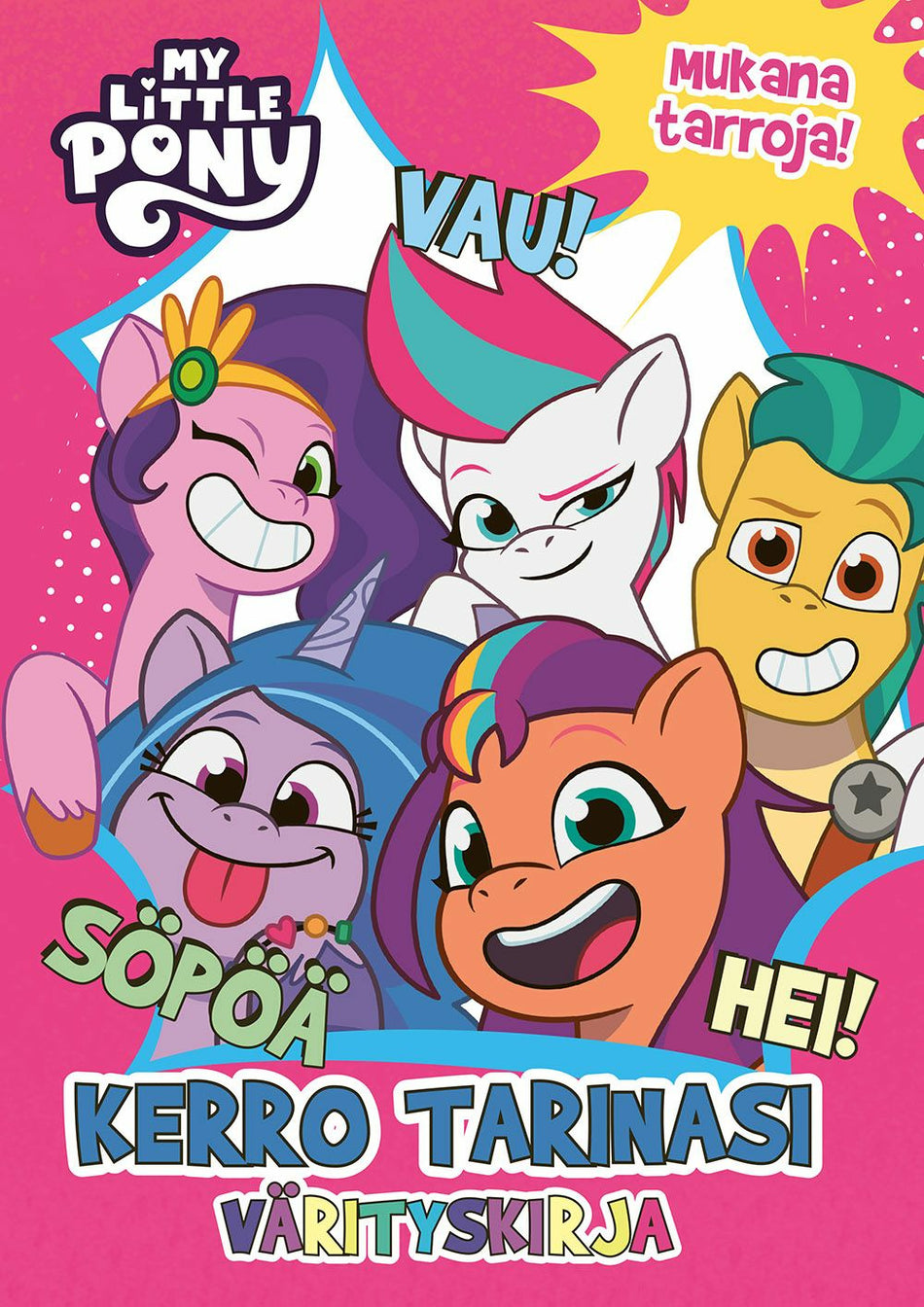 Valokuva kirjasta  My Little Pony Kerro tarinasi värityskirja, kuuluu tuoteryhmään Väritys-puuhakirjat.