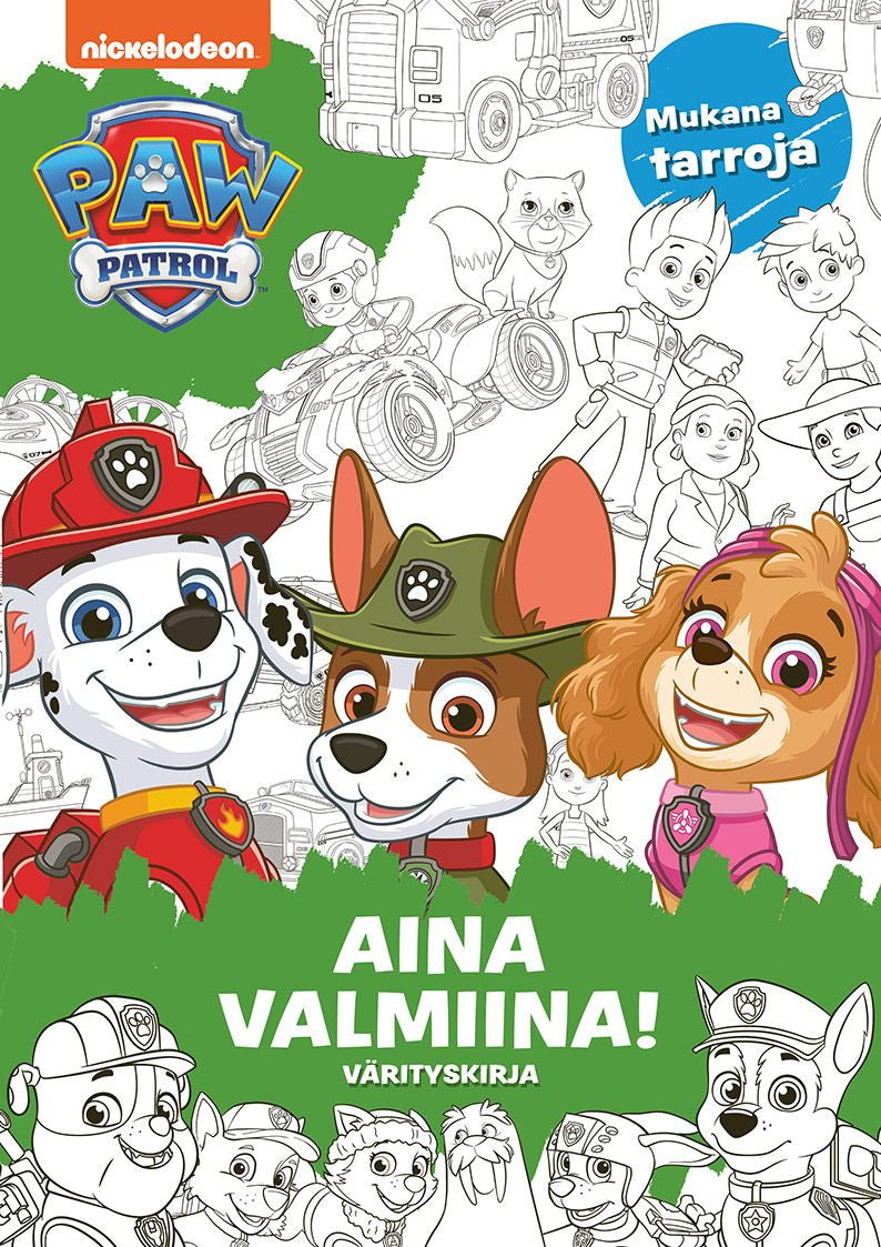 Valokuva kirjasta  Ryhmä Hau - Paw Patrol Aina valmiina! Värityskirja, kuuluu tuoteryhmään Väritys-puuhakirjat.