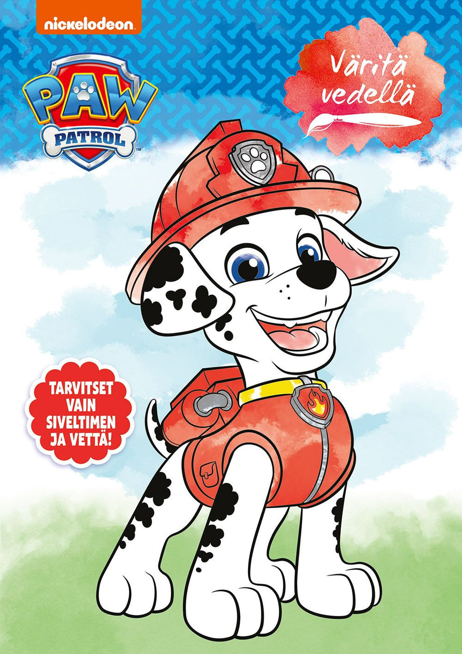 Valokuva kirjasta  Ryhmä Hau - Paw Patrol Väritä vedellä, kuuluu tuoteryhmään Väritys-puuhakirjat.