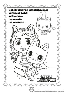 Gabby’s Dollhouse Nukketalon värityskirja