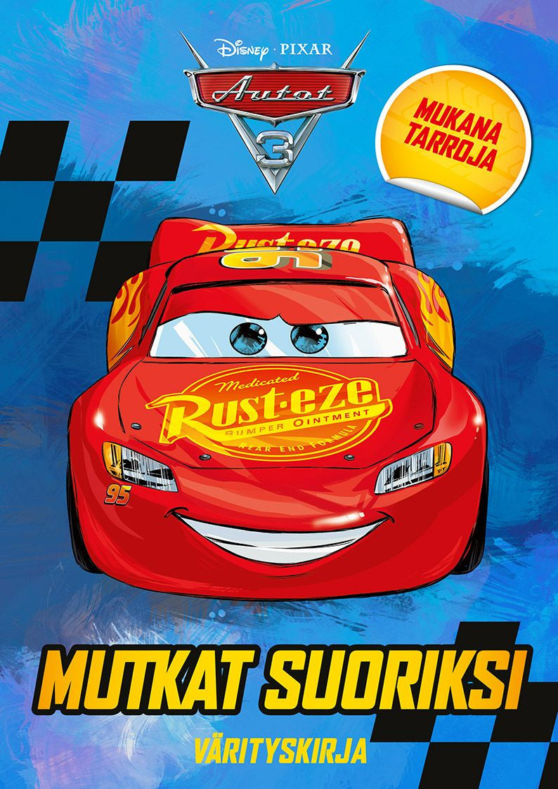 Valokuva kirjasta  Disney Autot Mutkat suoriksi värityskirja, kuuluu tuoteryhmään Väritys-puuhakirjat.