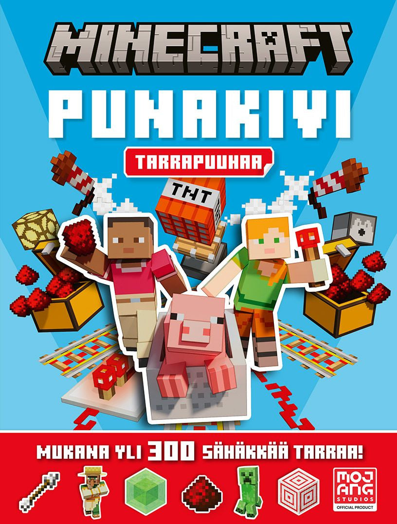 Valokuva kirjasta  Minecraft Punakivi tarrapuuhaa, kuuluu tuoteryhmään Väritys-puuhakirjat.
