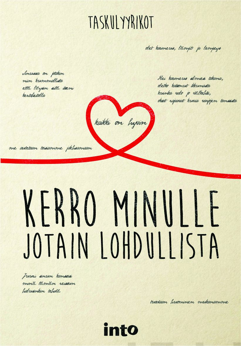 Valokuva kirjasta Taskulyyrikot Kerro minulle jotain lohdullista, kuuluu tuoteryhmään E-kirjat kauno.