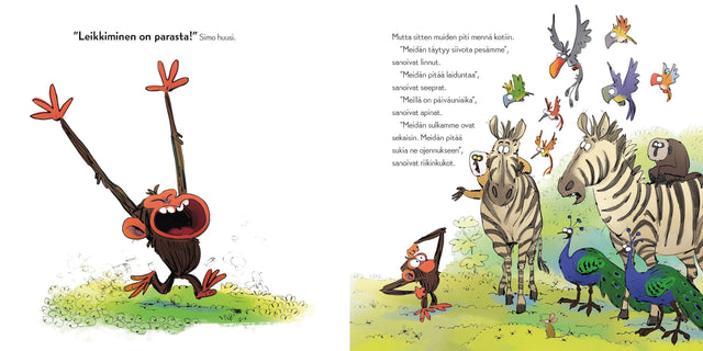 Kiukkuinen apina haluaa leikkiä