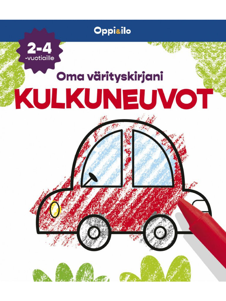 Valokuva kirjasta Kristeen Robson Oma värityskirjani KULKUNEUVOT 2-4 v, kuuluu tuoteryhmään Väritys-puuhakirjat.