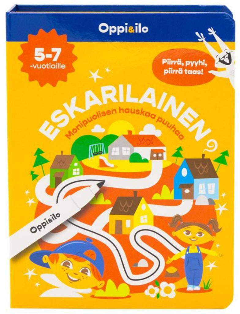 Valokuva kirjasta Johanna Viianen Eskarilainen-puuhakorttikirja 5-7 v, kuuluu tuoteryhmään Lasten ja nuorten tietokirjat.