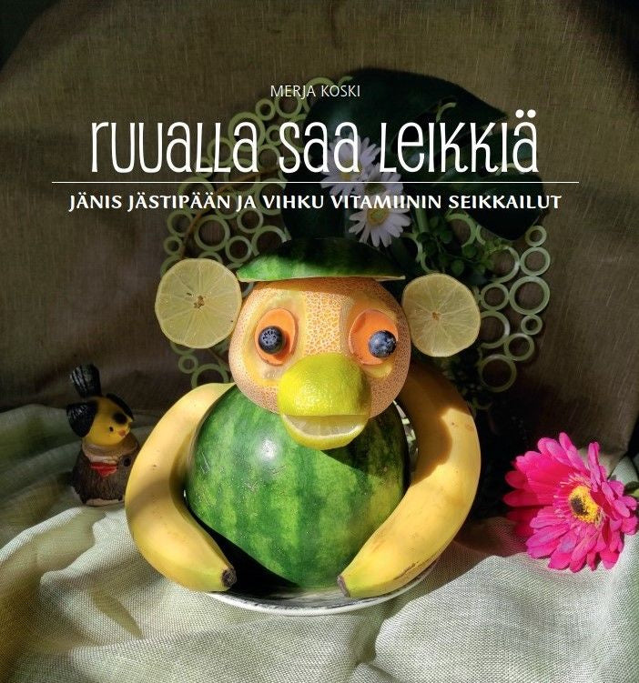 Valokuva kirjasta Merja Koski Ruualla saa leikkiä - Jänis Jästipään ja Vihku Vitamiinin seikkailut, kuuluu tuoteryhmään Lasten kuvakirjat.