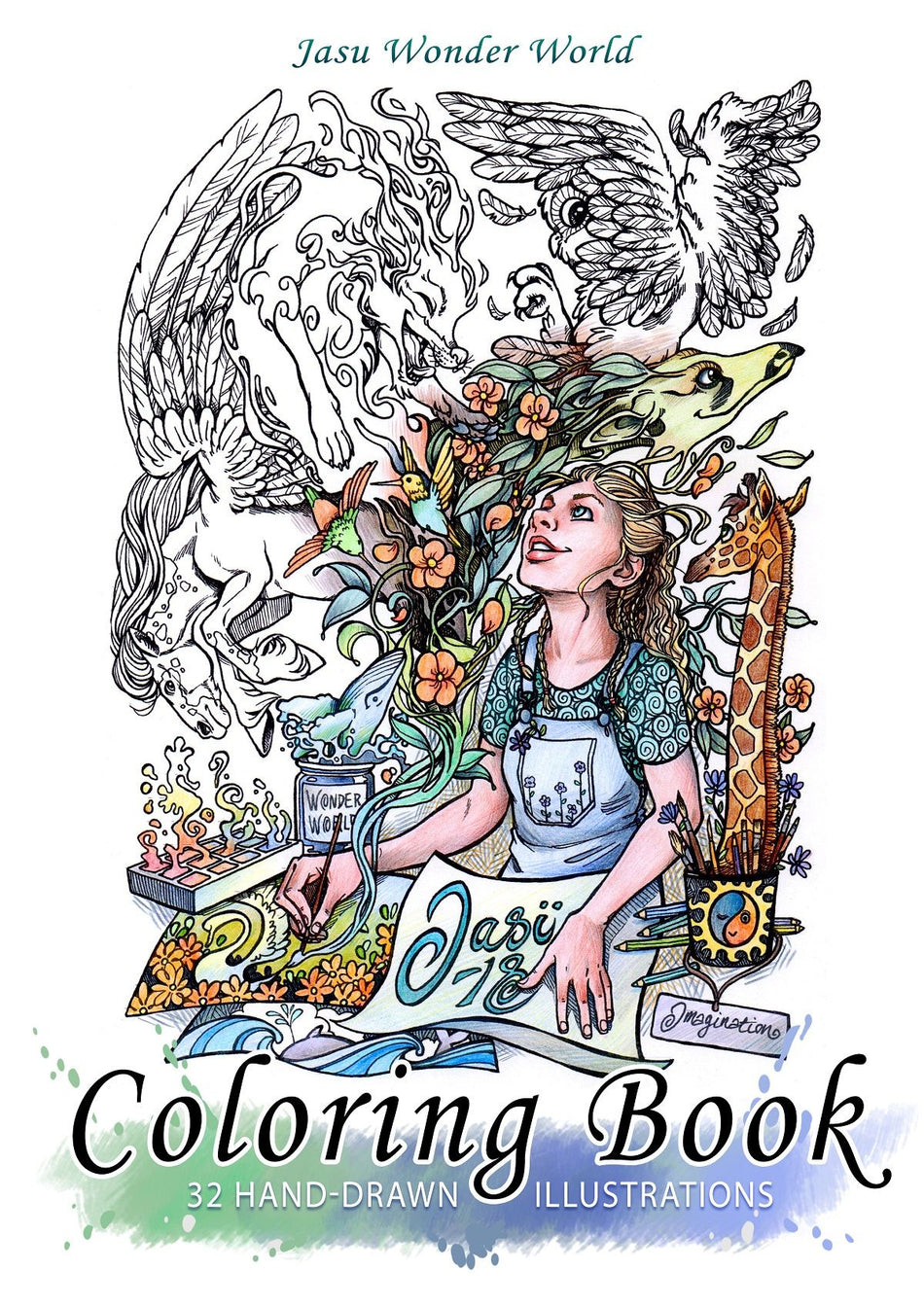 Valokuva kirjasta  Jasu Wonder World Coloring Book, kuuluu tuoteryhmään Väritys-puuhakirjat.