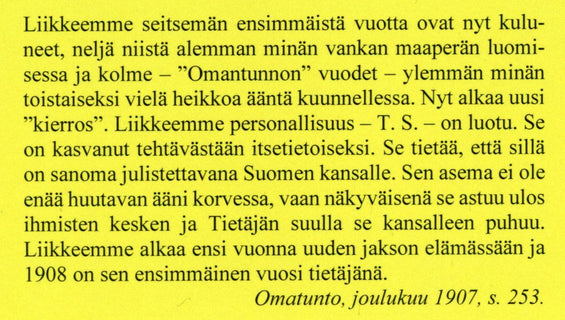 Teosofinen Aikakauskirja Omatunto 1905-1907