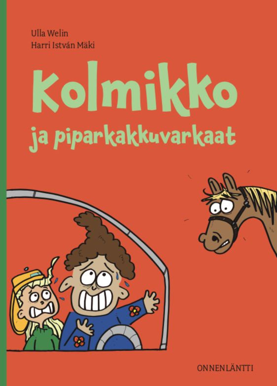 Valokuva kirjasta Ulla Welin / Harri Istvàn Mäki Kolmikko ja piparkakkuvarkaat, kuuluu tuoteryhmään Lasten romaanit lorut ja runot.