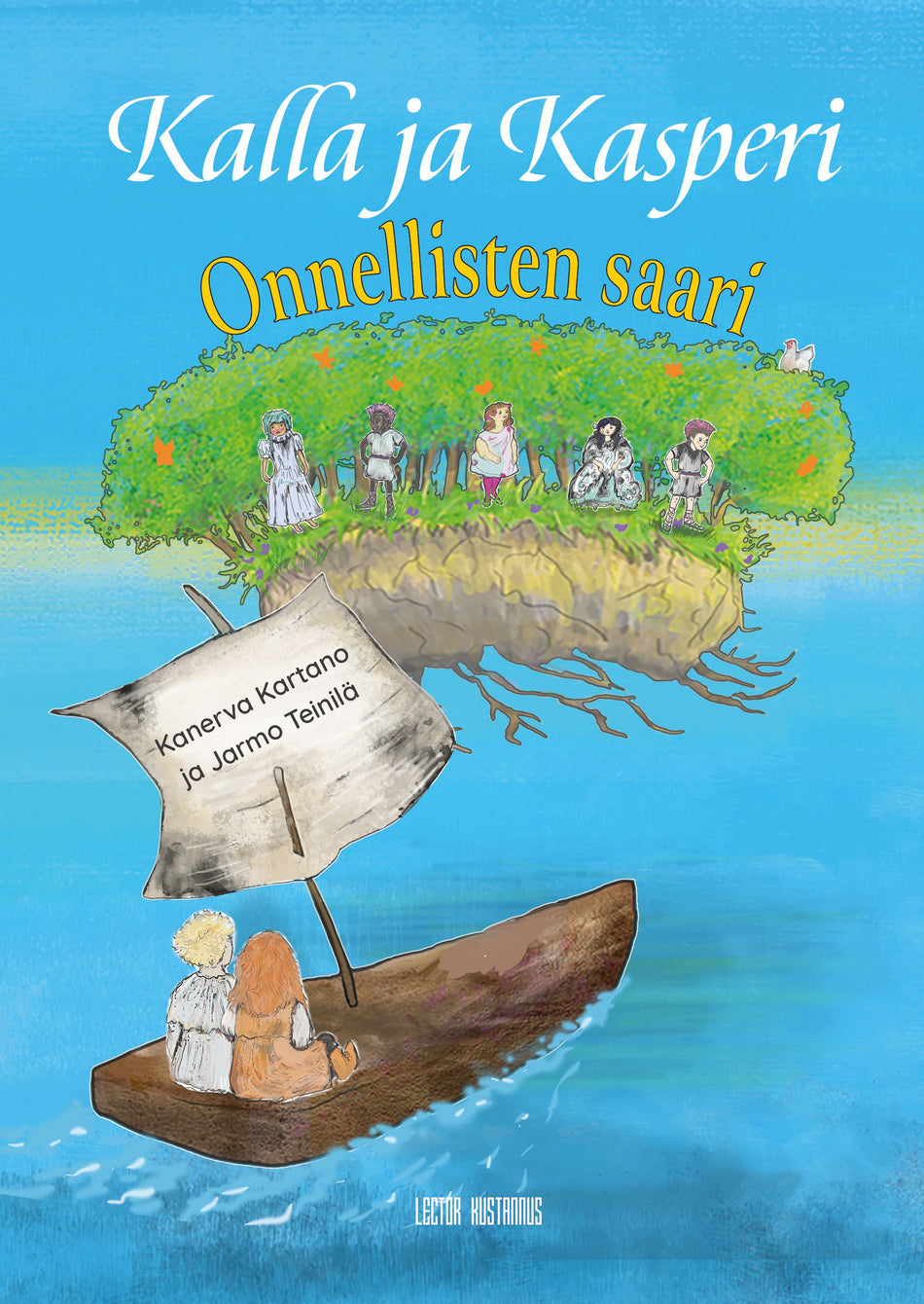 Valokuva kirjasta Jarmo Teinilä Kalla ja Kasperi - Onnellisten saari, kuuluu tuoteryhmään Lasten kuvakirjat.