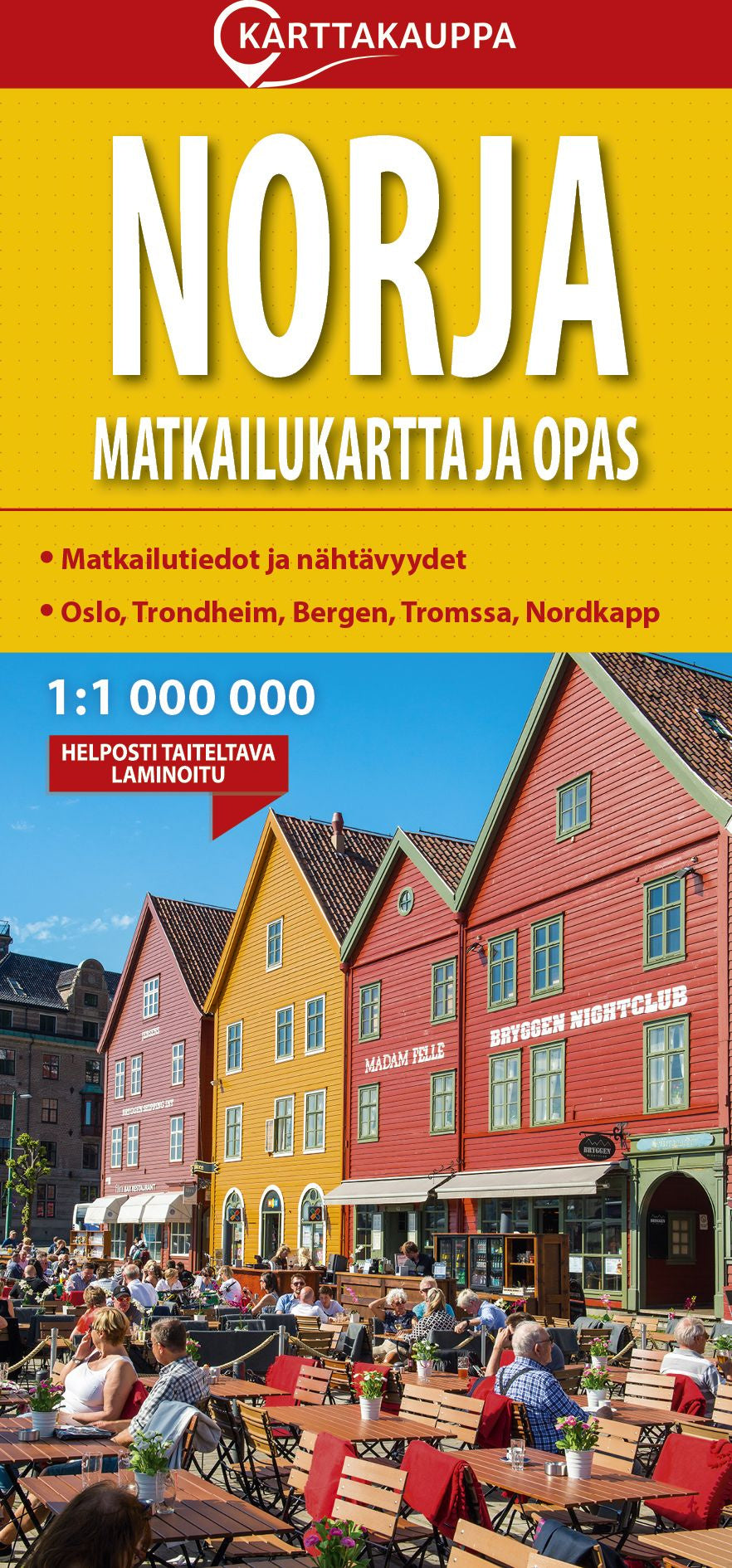 Valokuva kirjasta  Norja matkailukartta ja opas, kuuluu tuoteryhmään Tie- ja opaskartat.