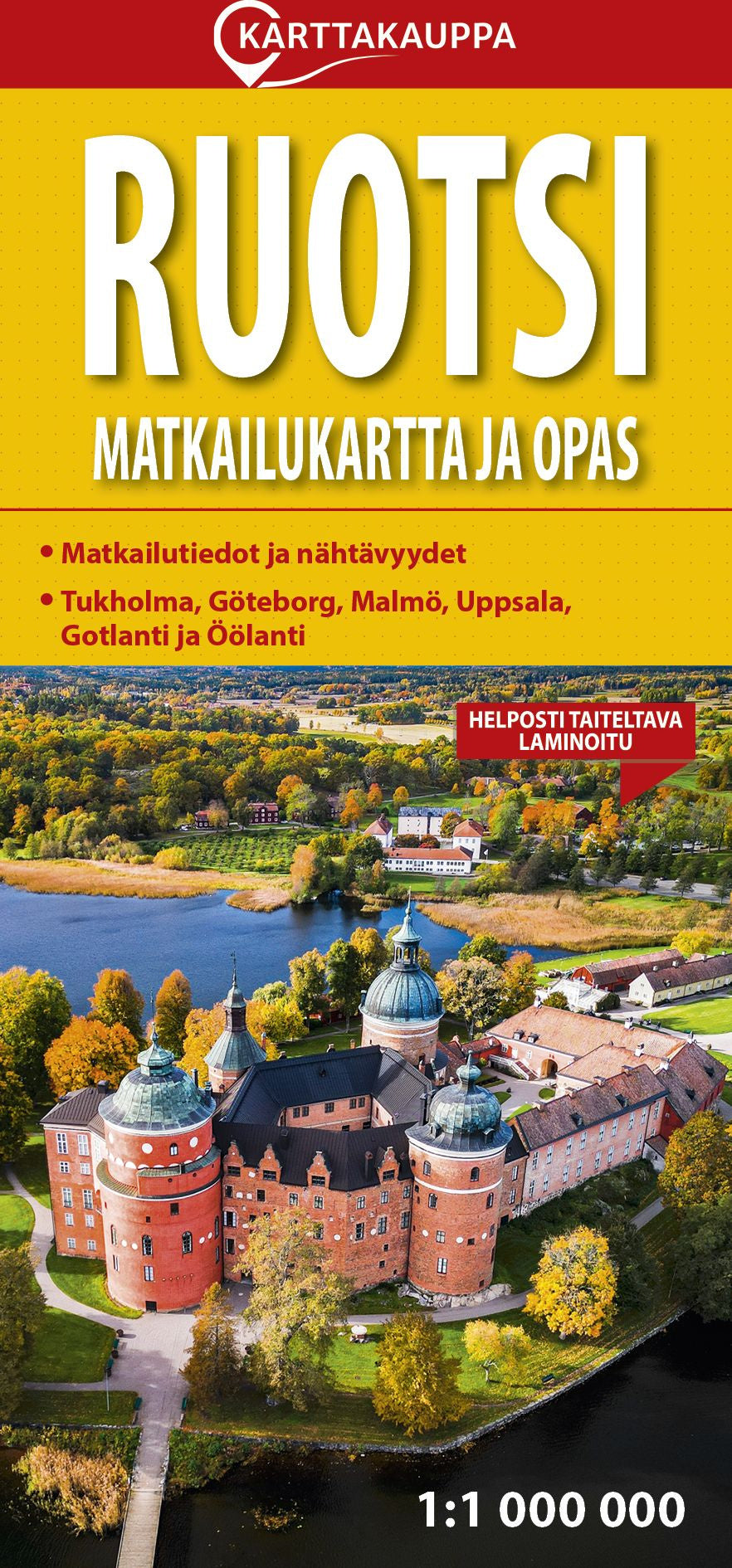 Valokuva kirjasta  Ruotsi matkailukartta ja opas, kuuluu tuoteryhmään Tie- ja opaskartat.