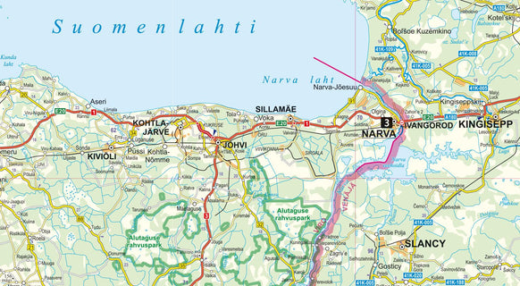 Viro, Latvia ja Liettua matkailukartta ja opas