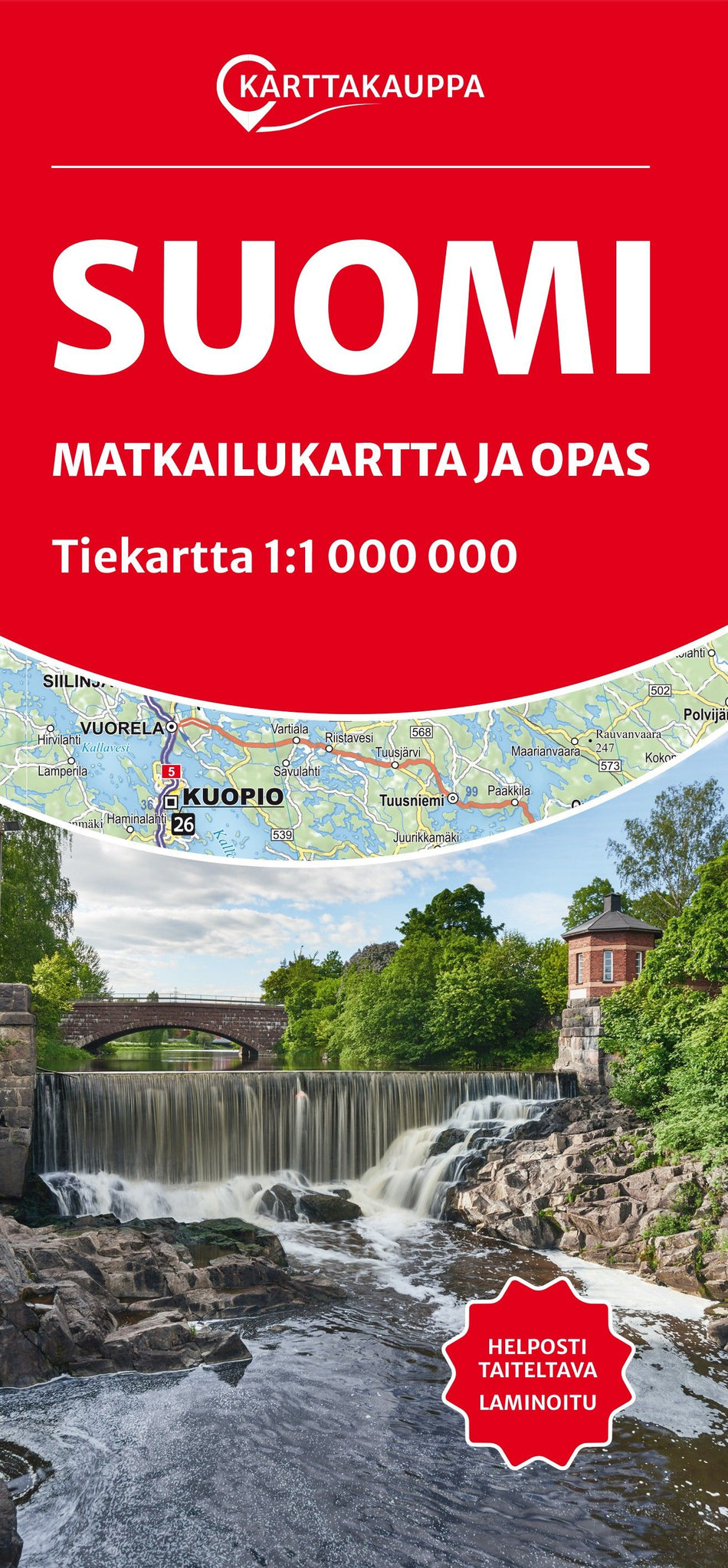 Valokuva kirjasta Tomasz Duda Suomi matkailukartta ja opas 1:1 000 000, kuuluu tuoteryhmään Tie- ja opaskartat.