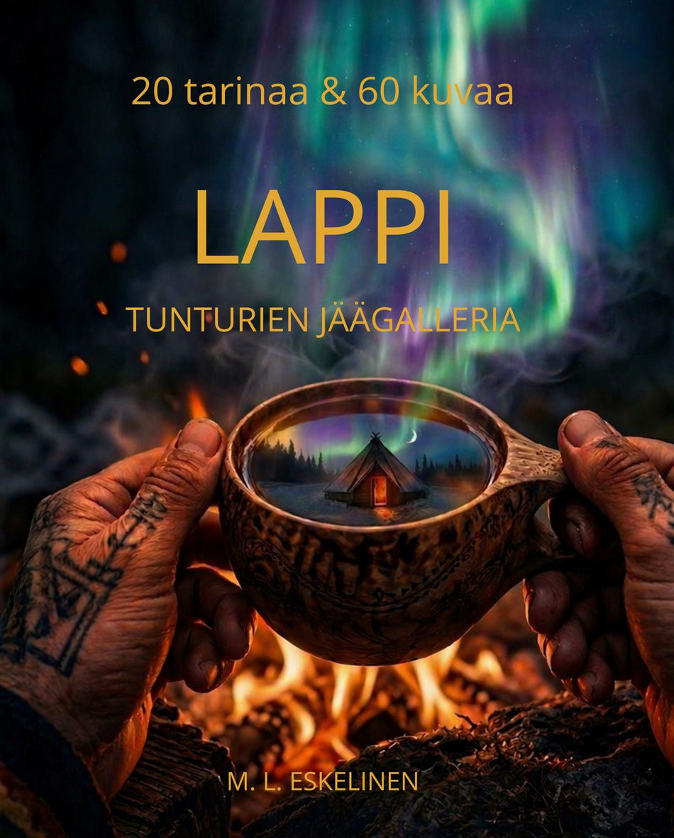 Valokuva kirjasta M. L. Eskelinen Lappi - tunturien jäägalleria, kuuluu tuoteryhmään Muut kaunokirjat.
