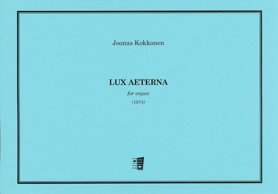 Valokuva kirjasta  Lux aeterna - Organ, kuuluu tuoteryhmään Musiikki.