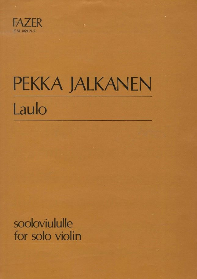 Valokuva kirjasta  Laulo for solo violin, kuuluu tuoteryhmään Musiikki.
