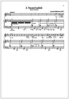 Kolme laulelmaa Einari Vuorelan runoihin - Voice & piano