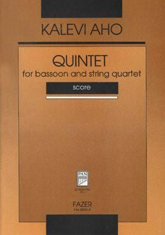 Valokuva kirjasta  Quintet for bassoon and string quartet - Score, kuuluu tuoteryhmään Musiikki.
