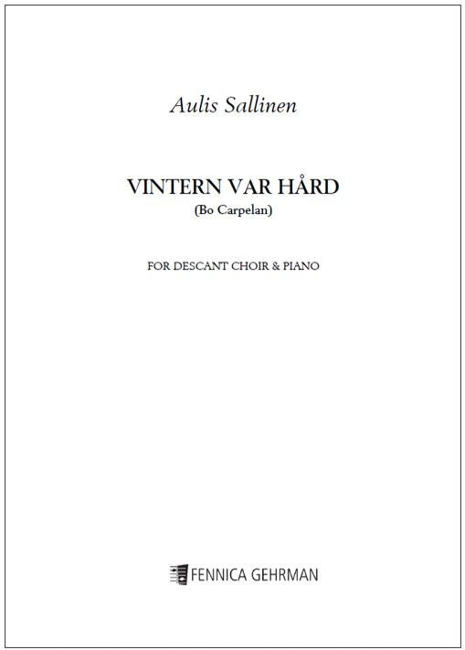 Valokuva kirjasta Bo Carpelan Vintern var hård for descant choir and piano, kuuluu tuoteryhmään Musiikki.
