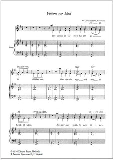 Vintern var hård for descant choir and piano
