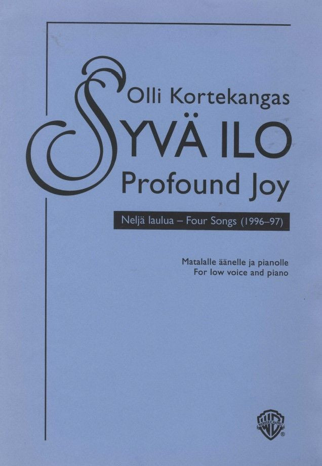 Valokuva kirjasta  Syvä ilo / Profound Joy - Low voice &amp; piano, kuuluu tuoteryhmään Musiikki.