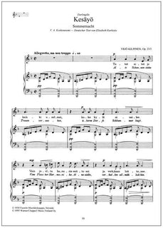 Yksinlauluja 1 / Solosånger 1 / Solo Songs 1 - Voice & piano