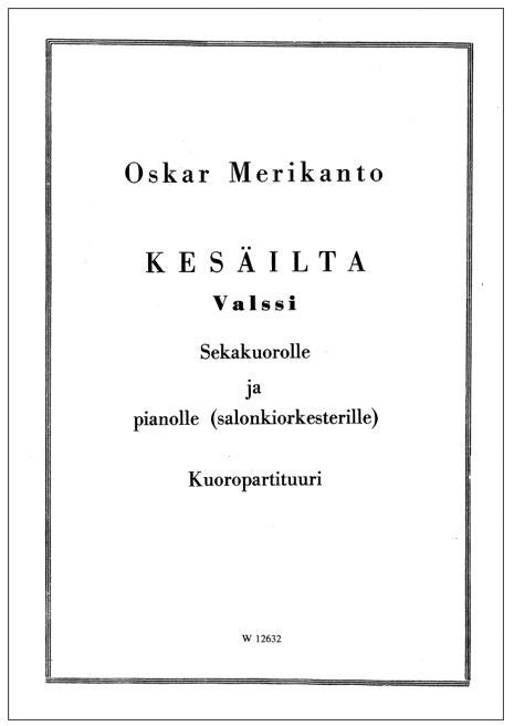 Valokuva kirjasta  Kesäillan valssi for mixed choir and piano - Chorus part, kuuluu tuoteryhmään Musiikki.