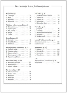 Kootut yksinlaulut ja duetot 1