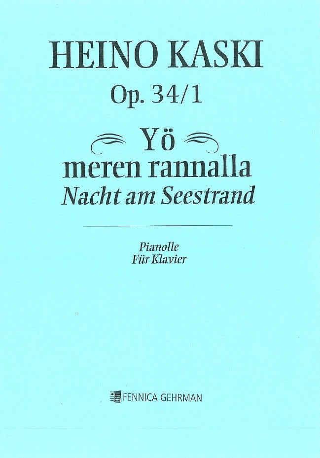 Valokuva kirjasta  Yö meren rannalla (Nacht am Seestrand) op. 34/1 for piano, kuuluu tuoteryhmään Musiikki.